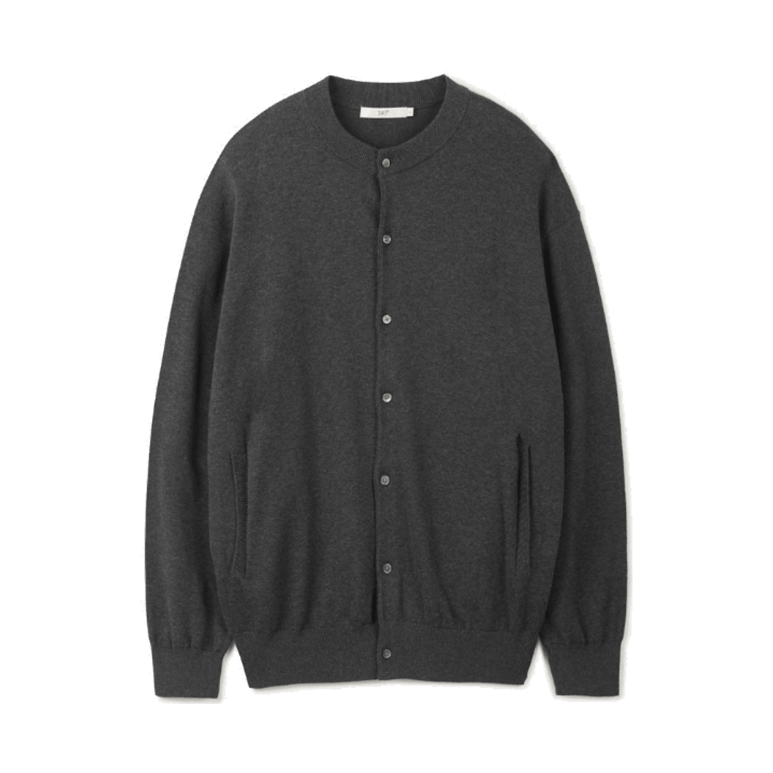 TMWAX25111GYX 24/7 series Highgauge Round Neck Cardigan Gray