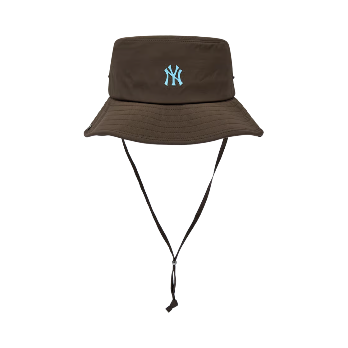 3AHTB056N-50BRD MLB Lightweight Nylon Wide Safari Hat New York Yankees Dark Brown