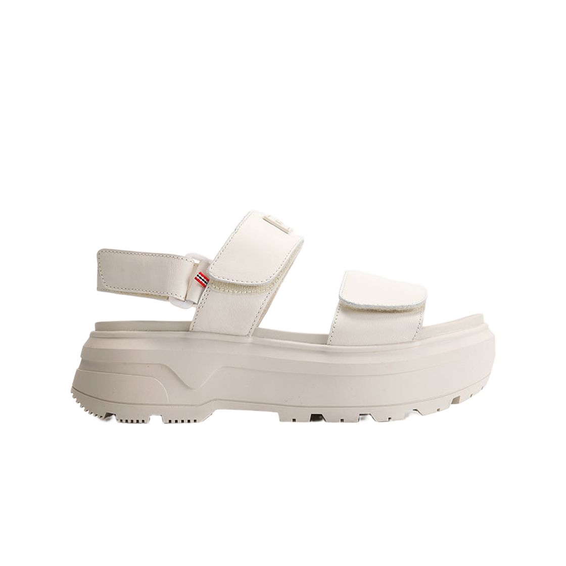 UFD3110LEA-CCR (W) Hunter City Rebel Leather Heel Strap Sandal Canvas Cream