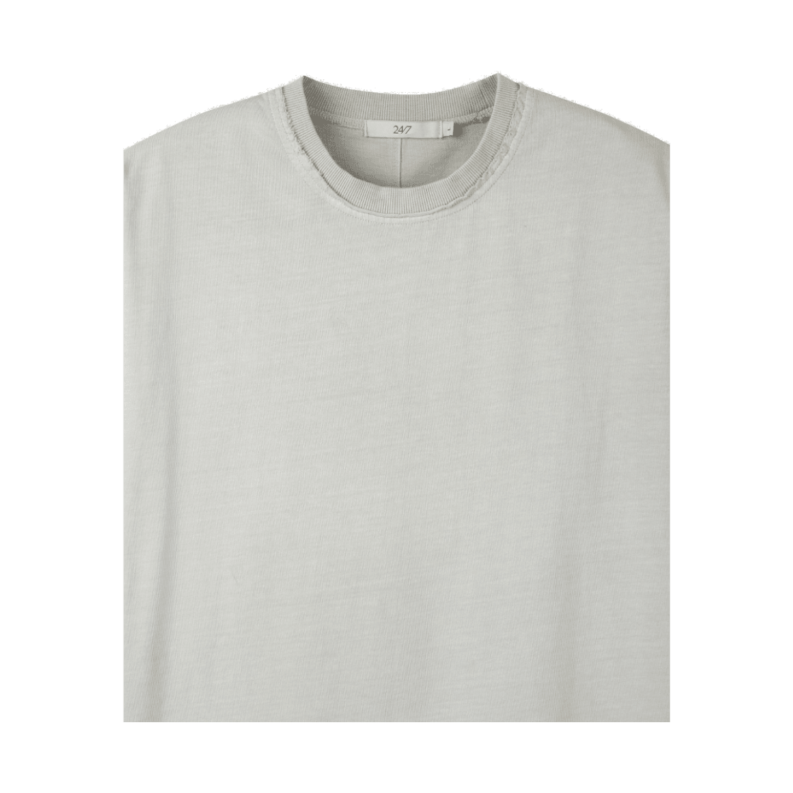 24/7 시리즈 다이드 워싱 로우 엣지 티셔츠 더스티 화이트(24/7 series Dyed Washing Raw Edge Crop T-Shirts Dusty White) - 3