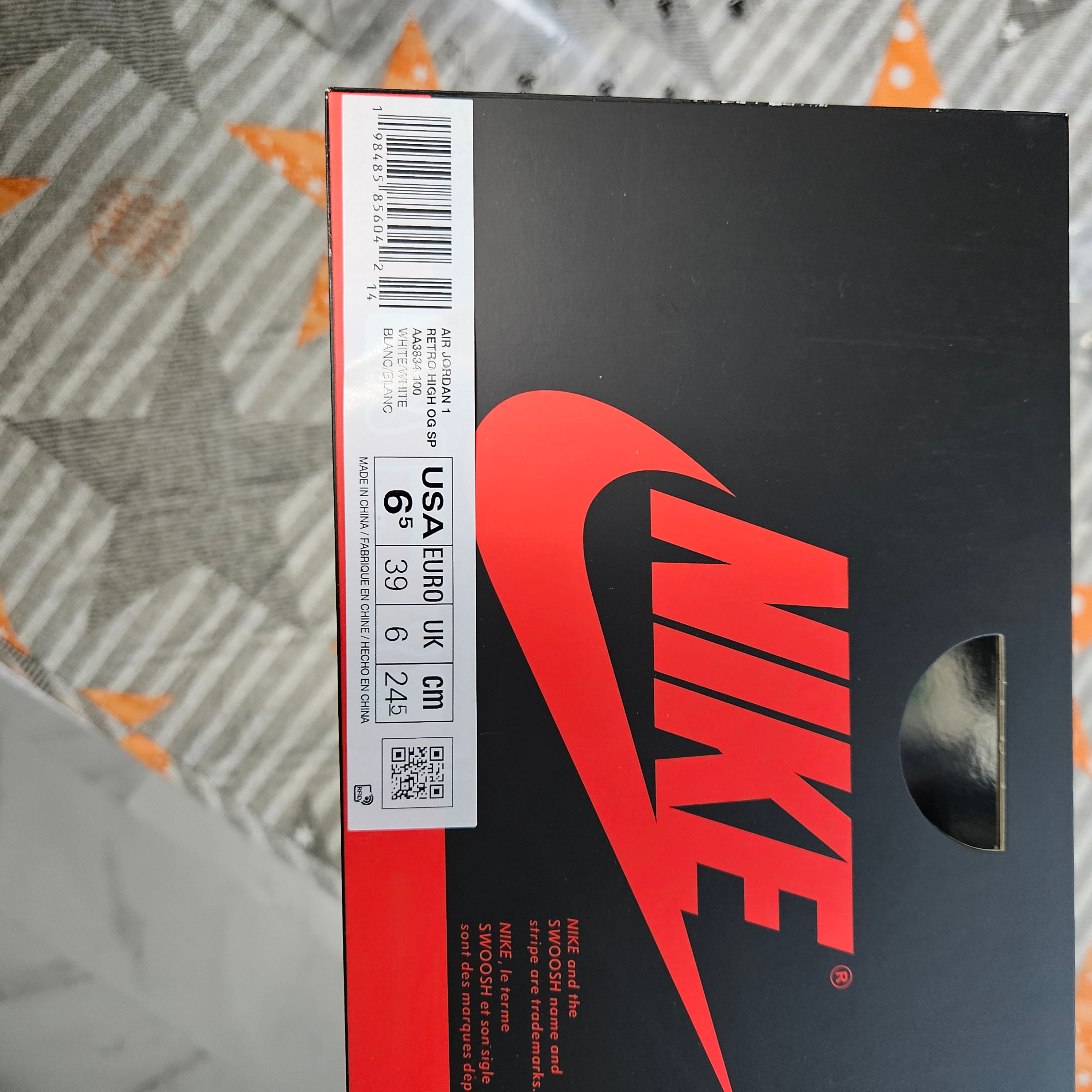 Jordan 1 x Virgil Abloh Archive Retro High Alaska White 착용 스타일 - 1