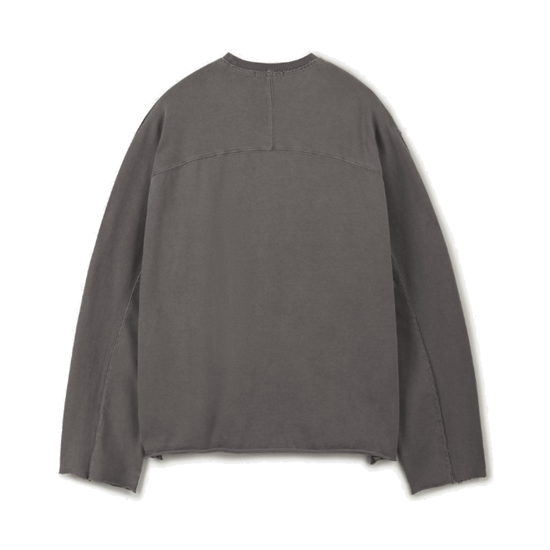 24/7 시리즈 다이드 워싱 로우 엣지 롱슬리브 티셔츠 다크 브라운(24/7 series Dyed Raw Edge Long Sleeve Dark Brown) - 2