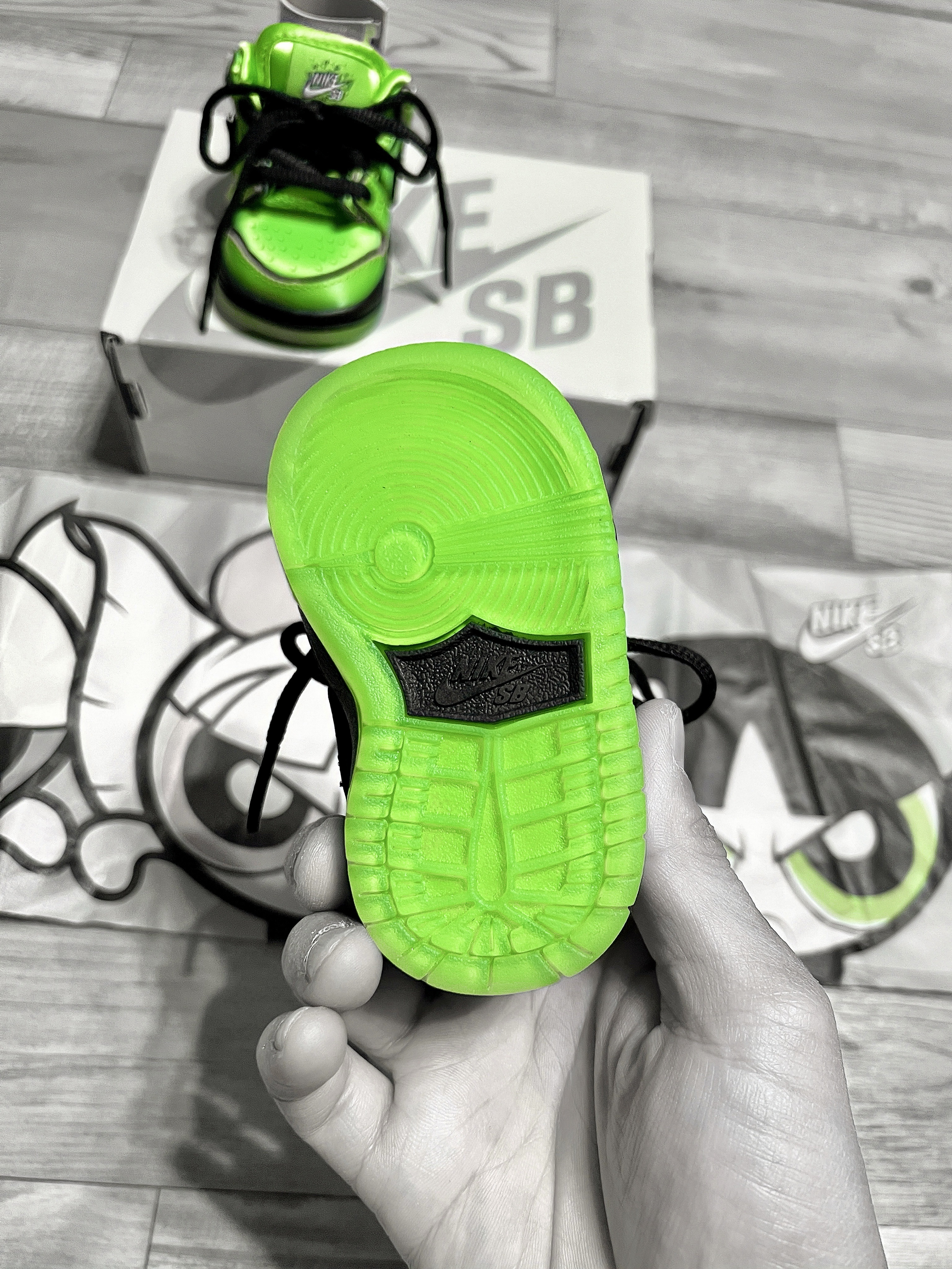 (TD) Nike x The Powerpuff Girls SB Dunk Low Pro QS Buttercup 착용 스타일 - 4