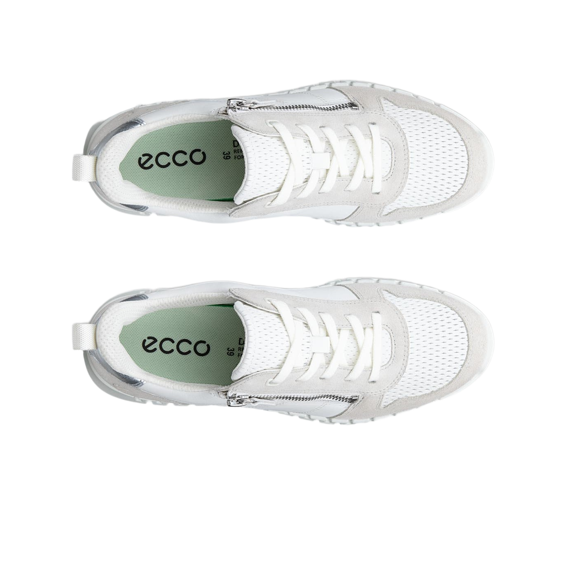 (W) 에코 그루브 레더 트레이너 화이트((W) Ecco Gruuv Leather Trainer White) - 2