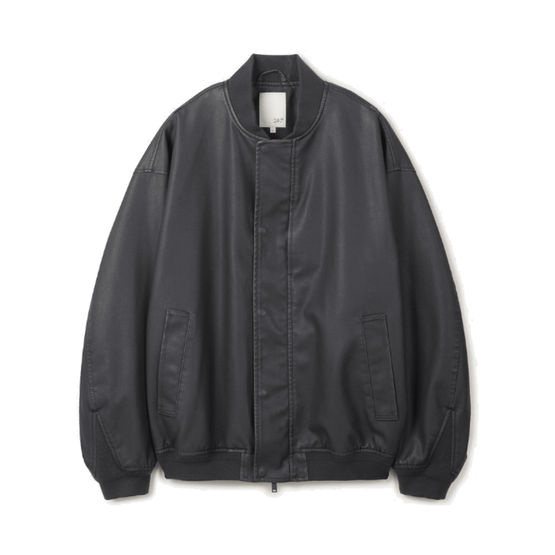 24/7 시리즈 레더 Ma-1 자켓 차콜(24/7 series Leather Ma-1 Jacket Charcoal)