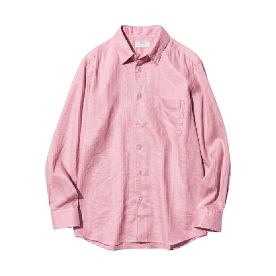 485655-12 Uniqlo Premium Linen Shirt Pink - JP