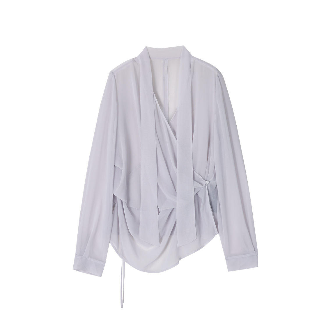 WI2BL205IV (W) SONGZIO Bias Ribbon Blouse Ivory