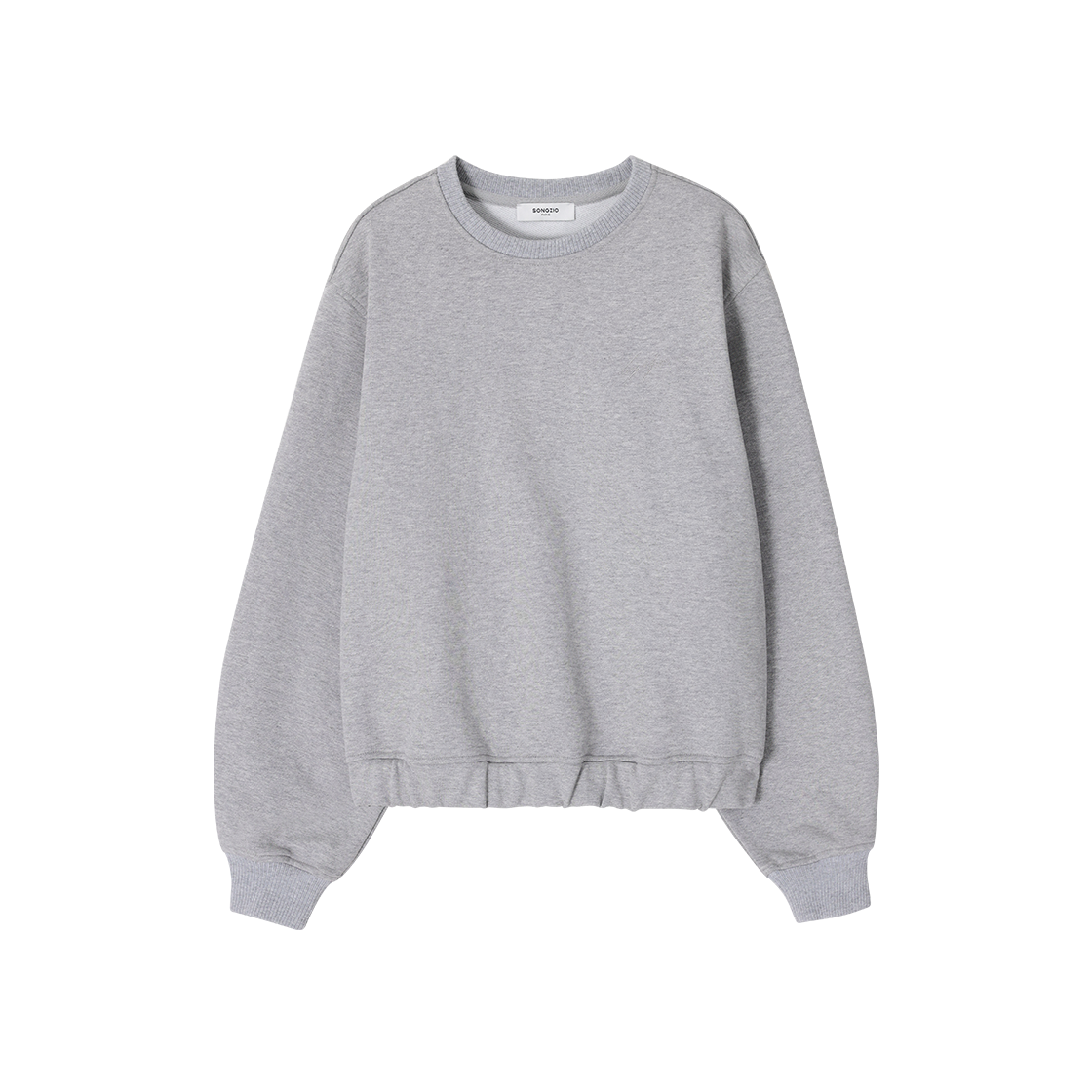 WI2TS204MG (W) SONGZIO Floral Embroidered Sweatshirt Melange Grey