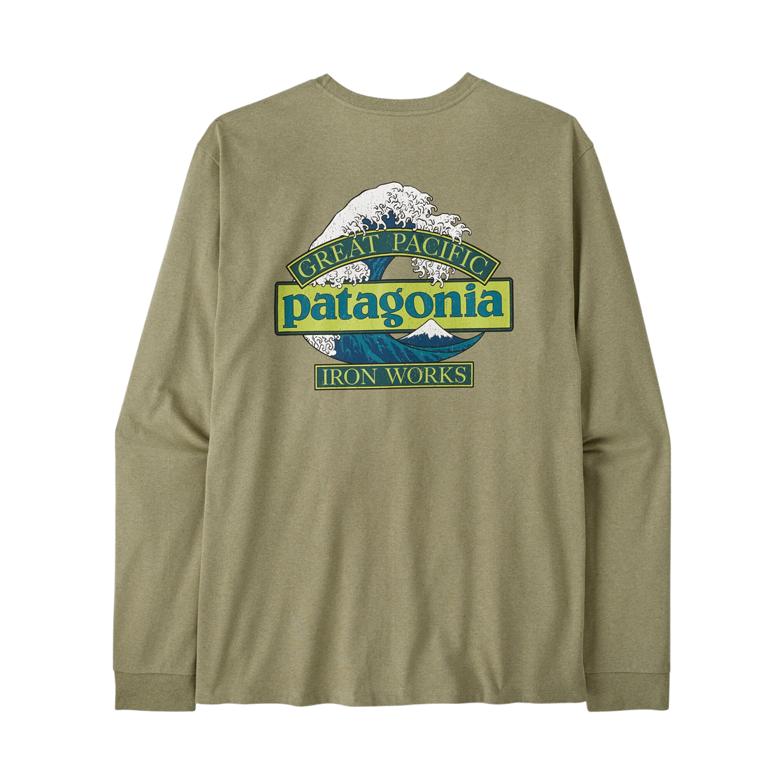 파타고니아 롱슬리브 그레이트 웨이브 리스폰시빌리 티셔츠 검트리 그린(Patagonia Long Sleeved Great Waves Responsibili T-Shirt Gumtree Green) - 2