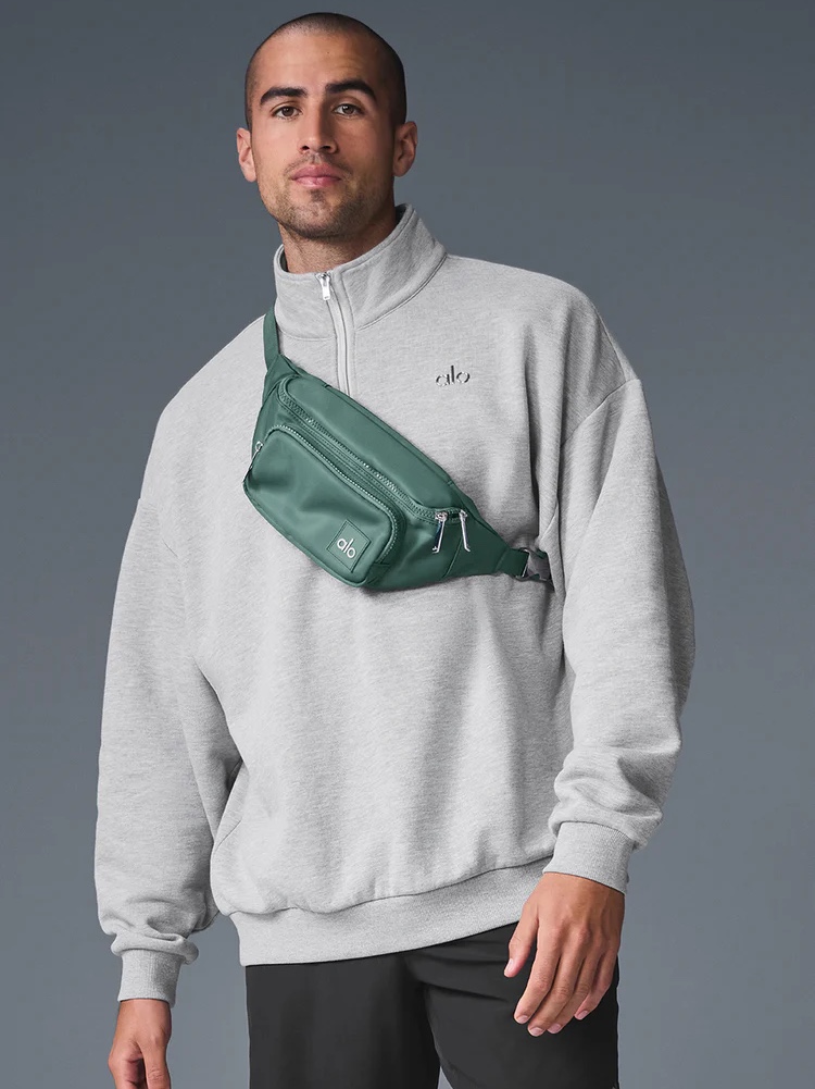 Alo Yoga Accolade 1/4 Zip Pullover Athletic Heather Grey, (W) Alo Yoga Accolade Sweatpant Athletic Heather Grey 착용 스타일 - 2