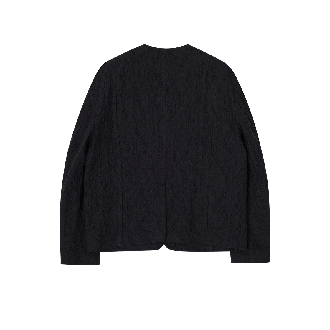 송지오 옴므 크리스 라운드넥 코쿤 자켓 블랙(SONGZIO HOMME Crease Round Neck Cocoon Jacket Black) - 2