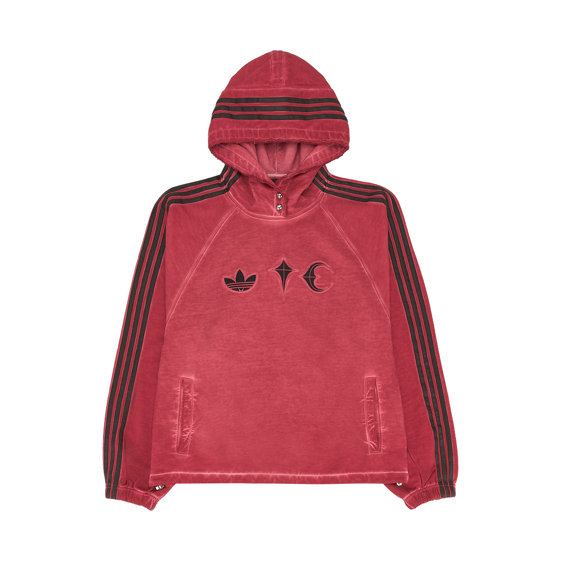 아디다스 x 떠그 클럽 스웨트 후드 파워 레드 - KR 사이즈(Adidas x Thug Club Sweat Hoodie Power Red - KR Sizing)