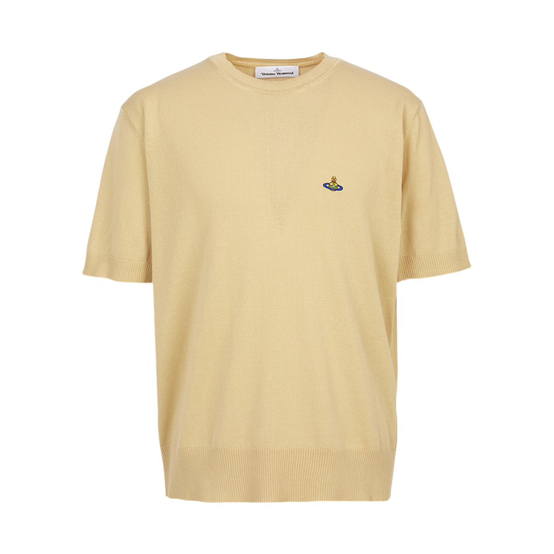 2701002G-Y003F-C404 Vivienne Westwood Orb Alex Mako Cotton Short Sleeve Knit Beige
