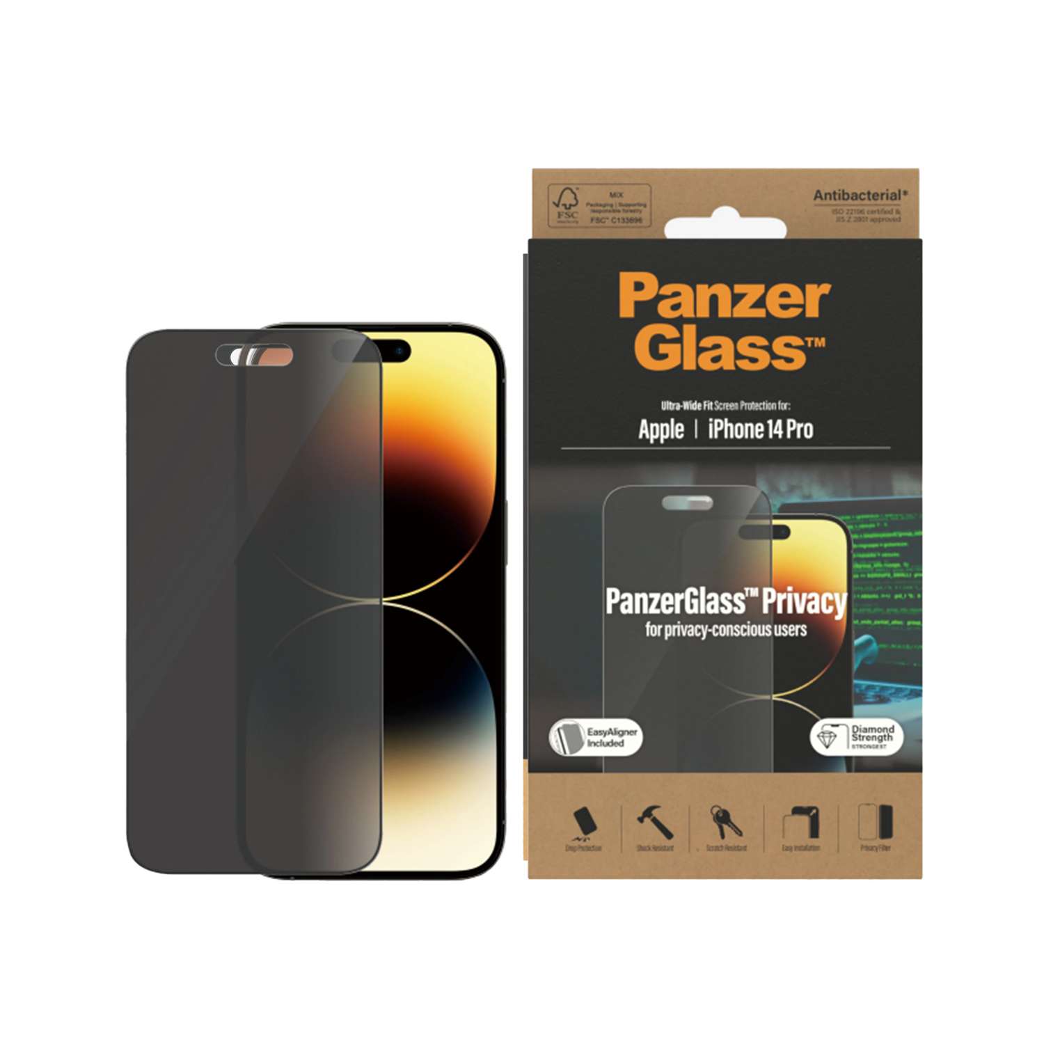 판저글래스 프라이버시 강화유리 아이폰 14 시리즈(PANZERGLASS Privacy Tempered Glass for iPhone 14 Series)