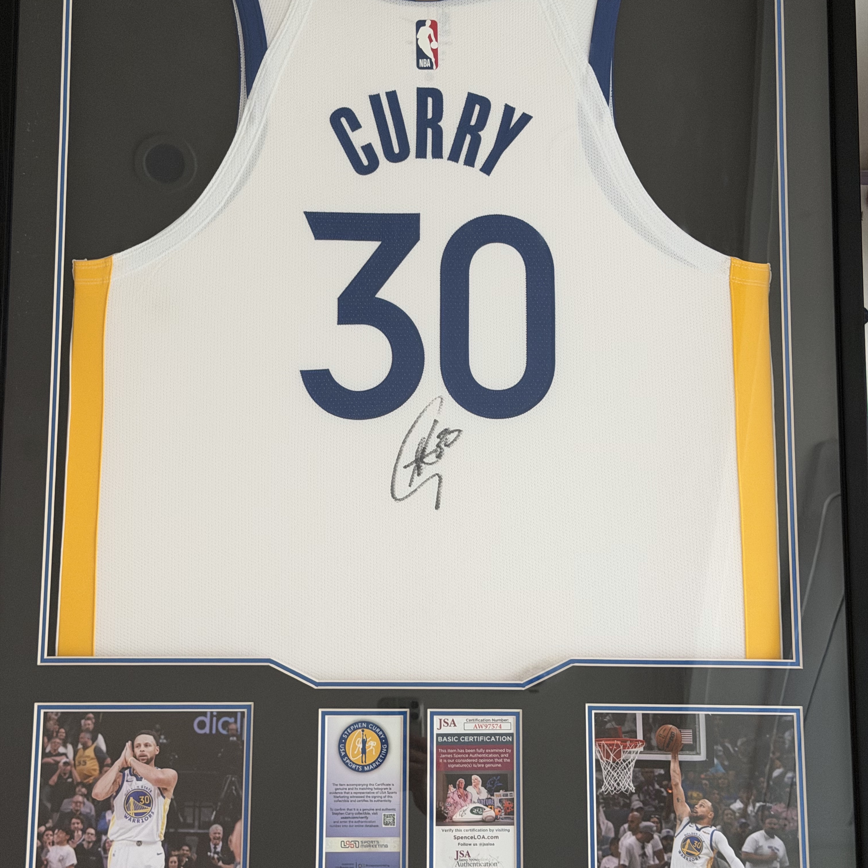 Nike Stephen Curry Golden State Warriors Association Edition 2022/23 NBA Swingman Jersey White 착용 스타일