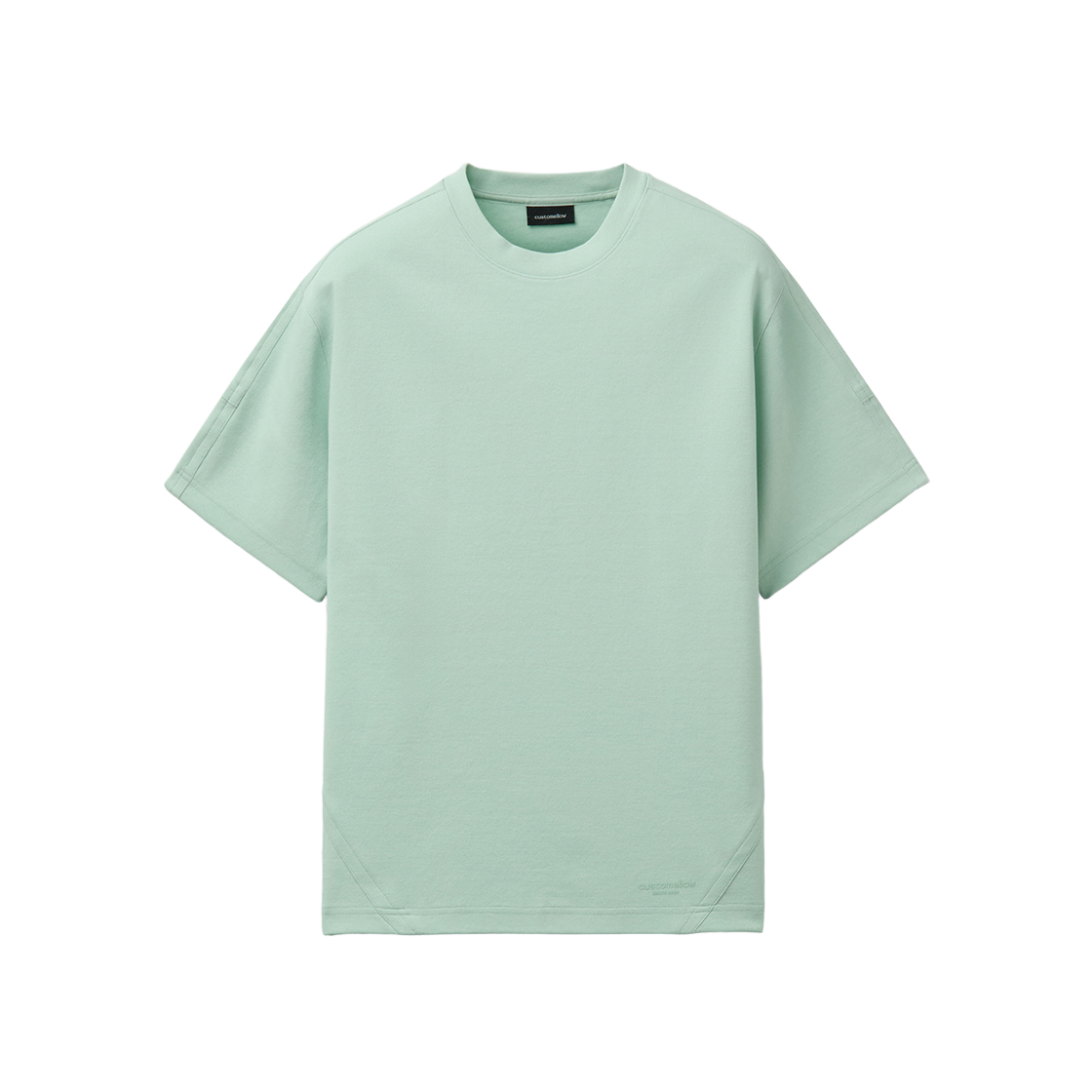 커스텀멜로우 바인딩 디테일 티셔츠 민트(Customellow Binding Detail T Shirt Mint)