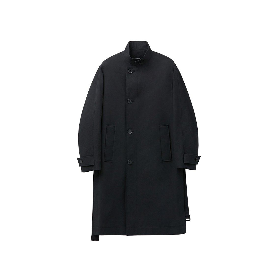 커스텀멜로우 하이넥 트렌치 코트 블랙(Customellow Highneck Trench Coat Black)