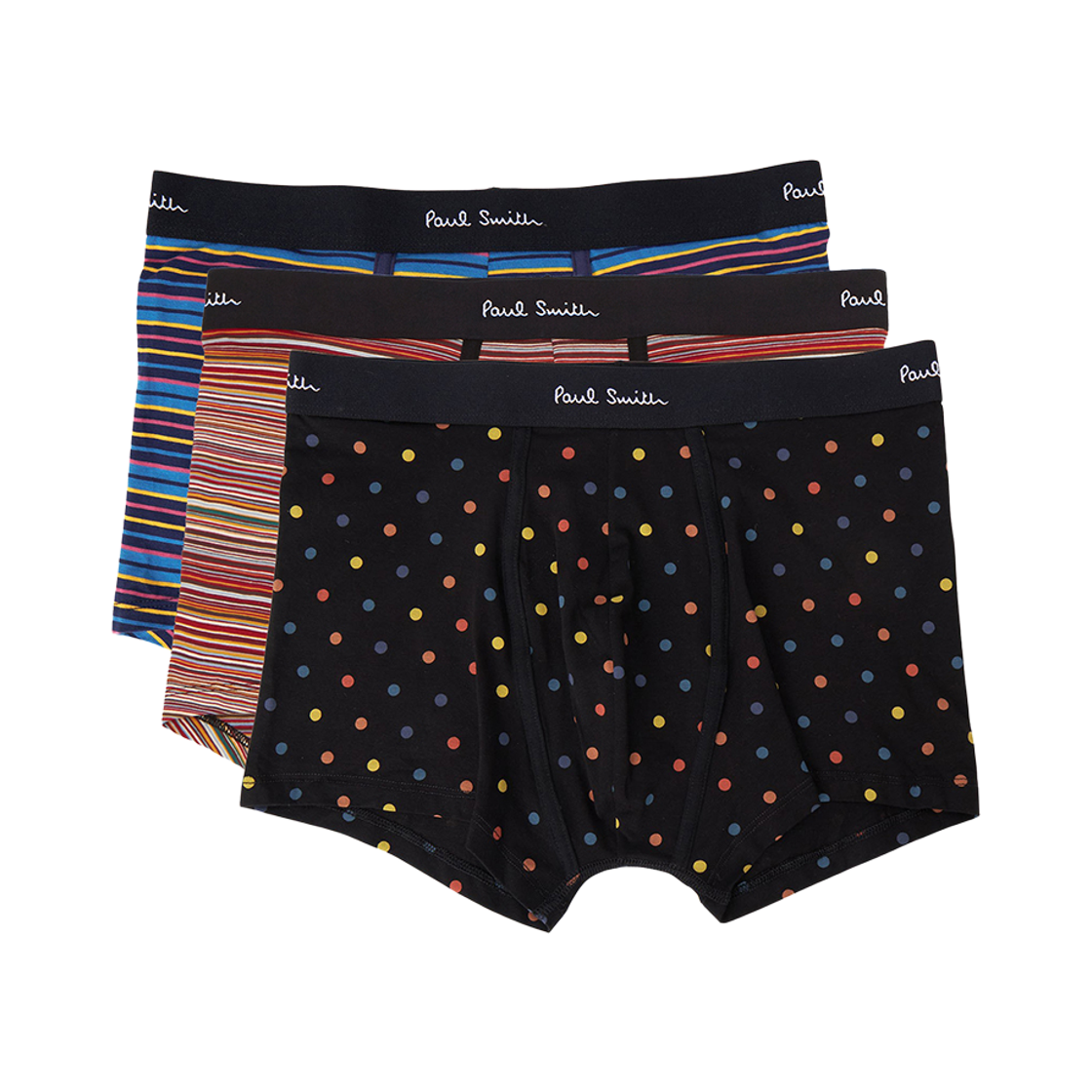 폴 스미스 스팟 스트라이프 믹스 복서 브리프 멀티 컬러 (3개입)(Paul Smith Spot and Stripe Mix Boxer Briefs Multi Color (3 Pack)) - 1