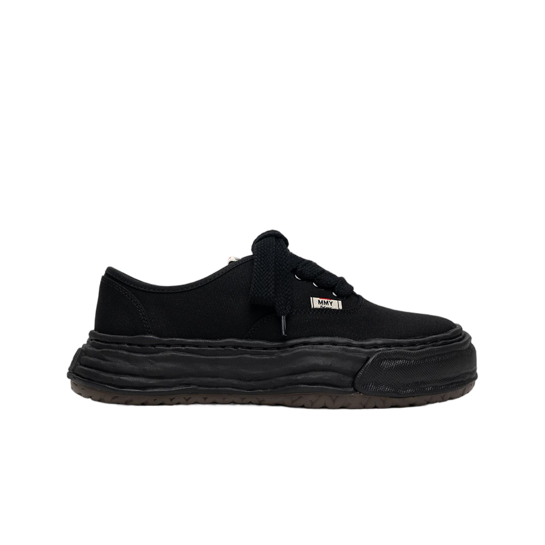 A16FW704-BLKBLK Mihara Yasuhiro Baker 26 OG Sole Canvas Low-Top Sneaker Black Black
