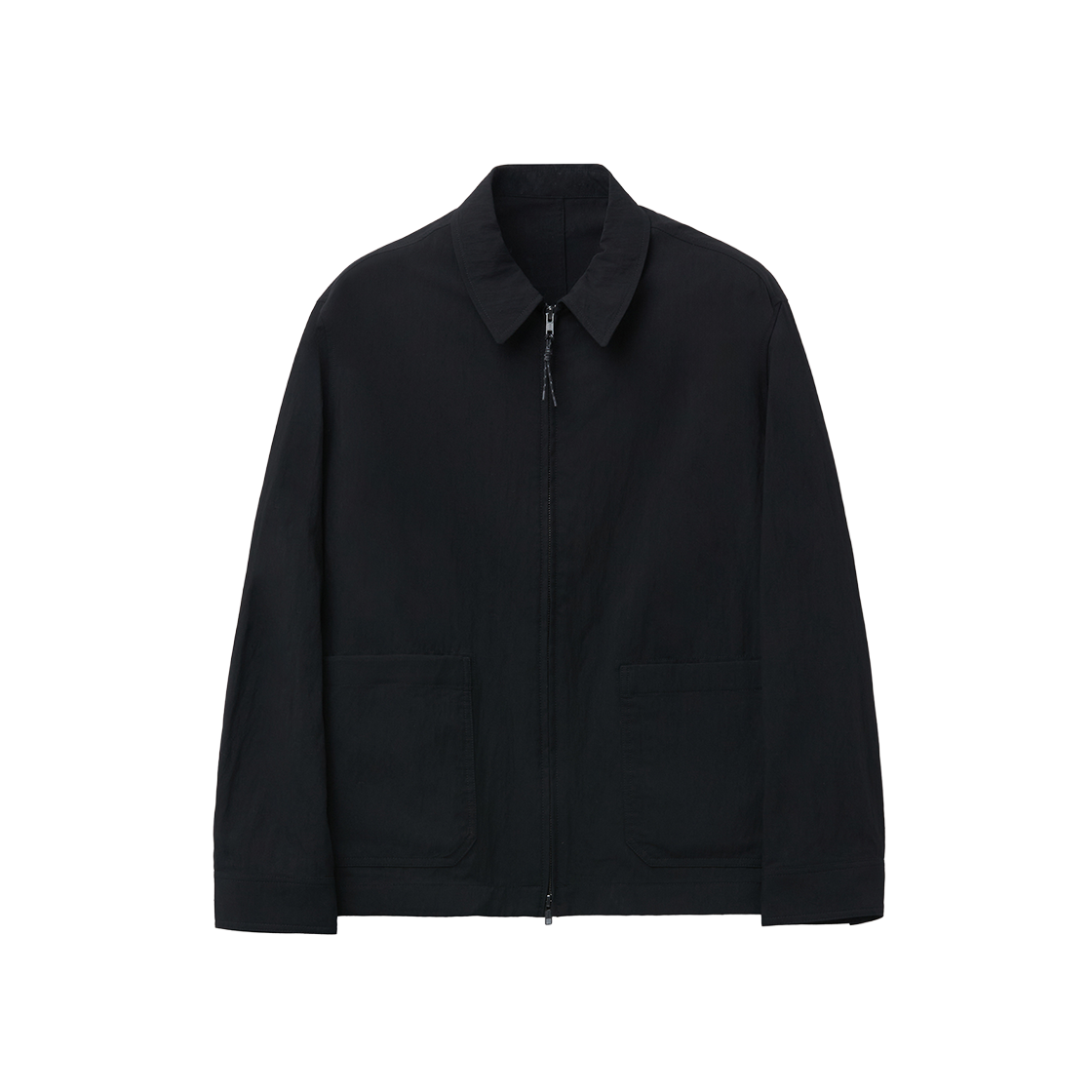 커스텀멜로우 레이온 집업 자켓 블랙(Customellow Rayon Zip Jacket Black)
