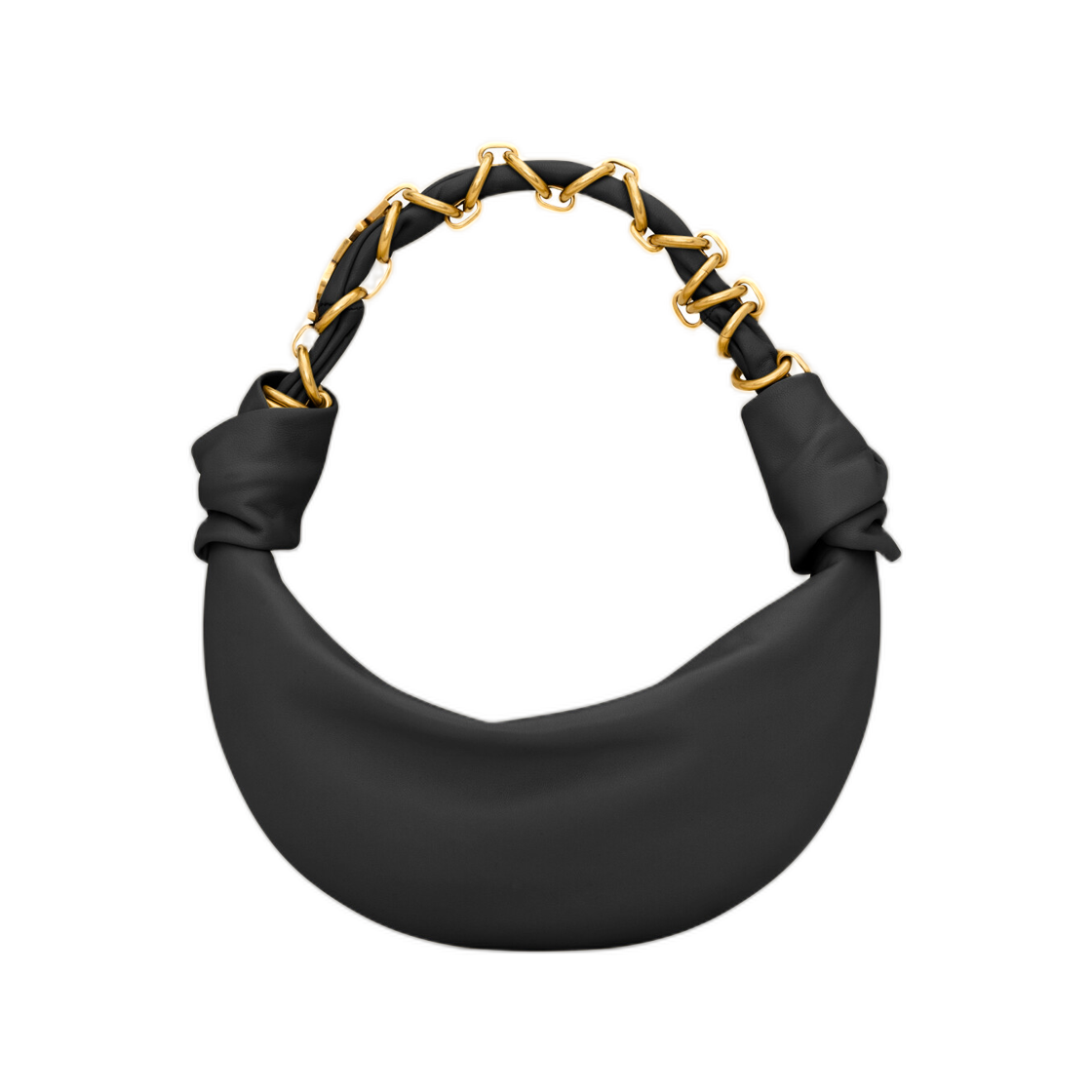 862558-AACX7-1000 Saint Laurent Amalia Mini Hobo in Lambskin Black