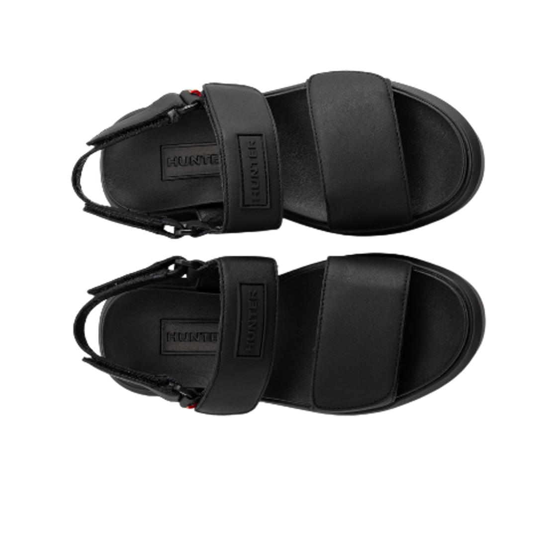 (W) 헌터 시티 레블 레더 힐 스트랩 샌들 블랙((W) Hunter City Rebel Leather Heel Strap Sandal Black) - 2