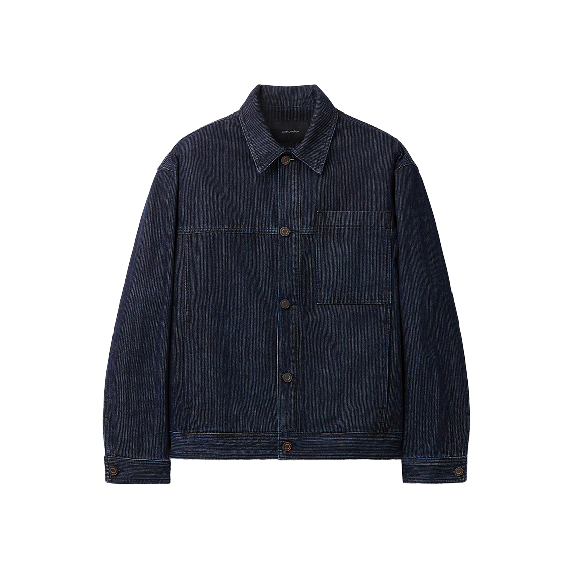 커스텀멜로우 웨일 데님 트러커 자켓 블루(Customellow Wale Denim Trucker Jacket Blue) - 1