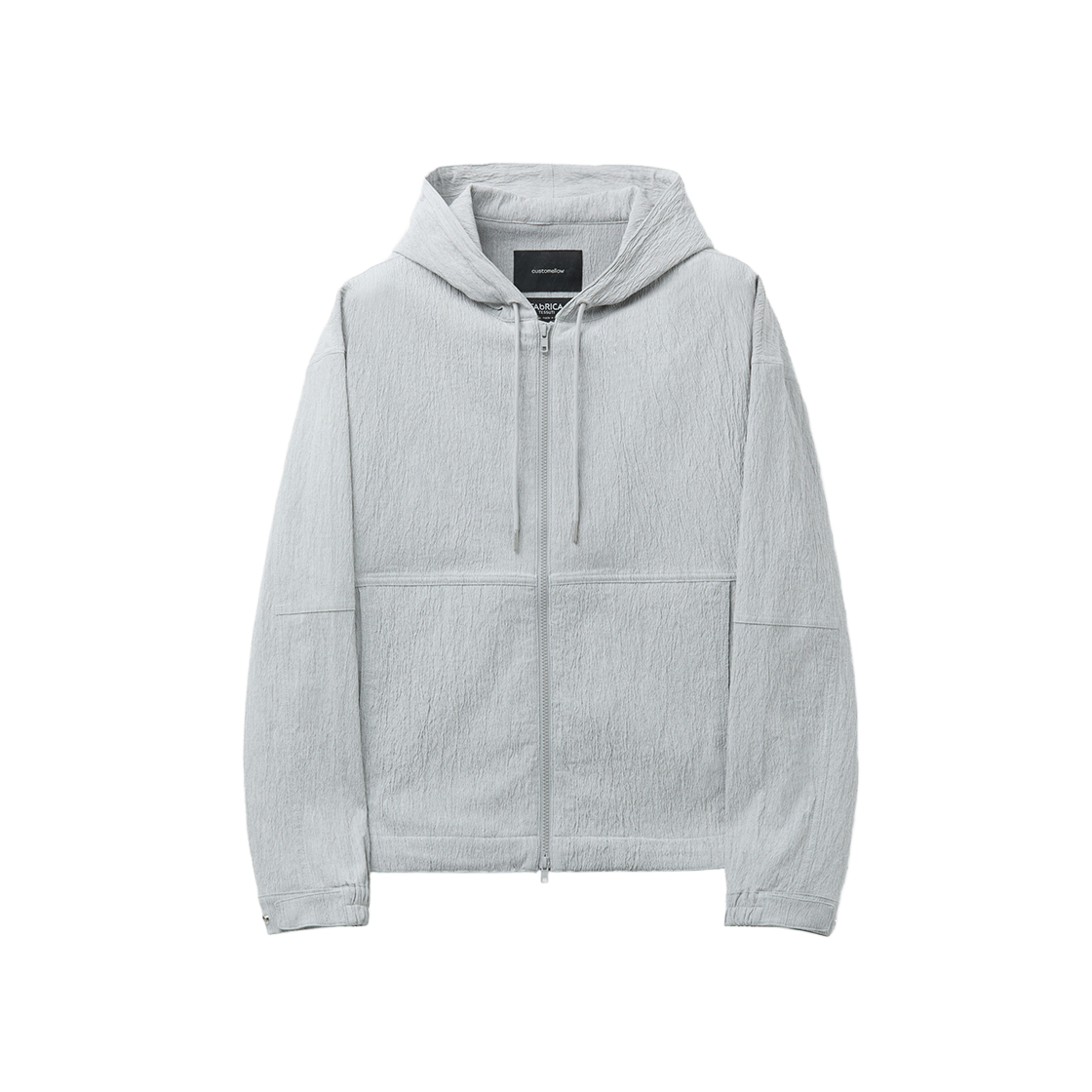 커스텀멜로우 크리즈드 후드 블루종 라이트 그레이(Customellow Creased Hood Blouson Light Gray)