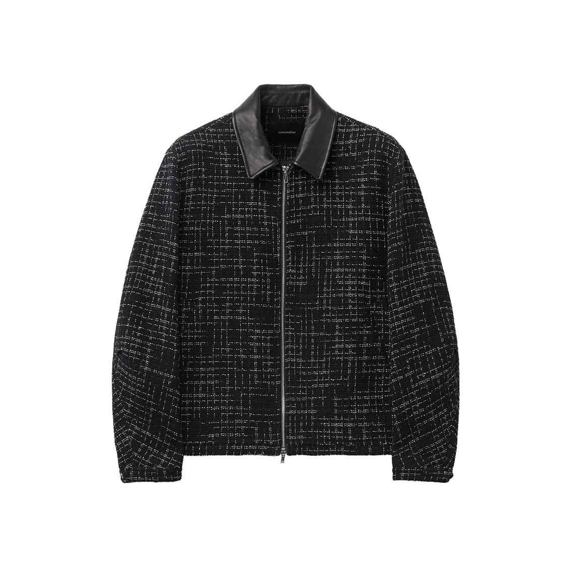 커스텀멜로우 트위드 카라 자켓 블랙(Customellow Tweed Collar Jacket Black) - 1