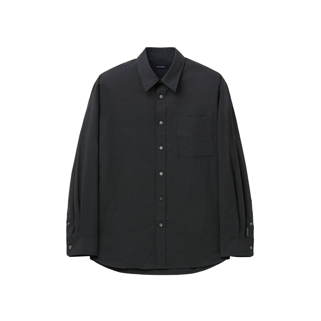 커스텀멜로우 레귤러핏 포켓 디테일 셔츠 블랙(Customellow Regular Fit Pocket Detail Shirt Black) - 1