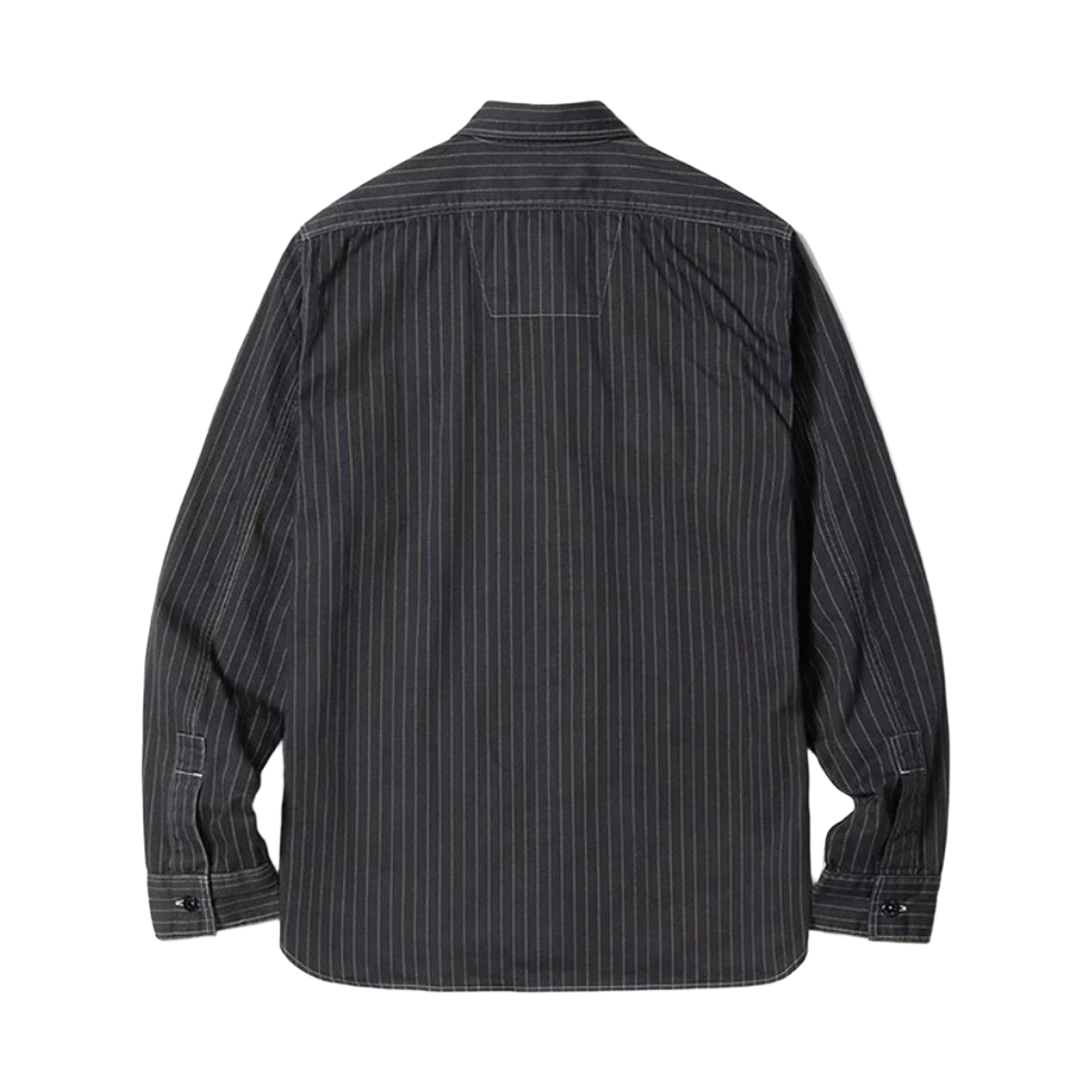 슈가 케인 픽션 로맨스 8.5온즈 와바시 스트라이프 워크 셔츠 원 워시 블랙(Sugar Cane Fiction Romance 8.5 oz. Wabash Stripe Work Shirt One Wash Black) - 2
