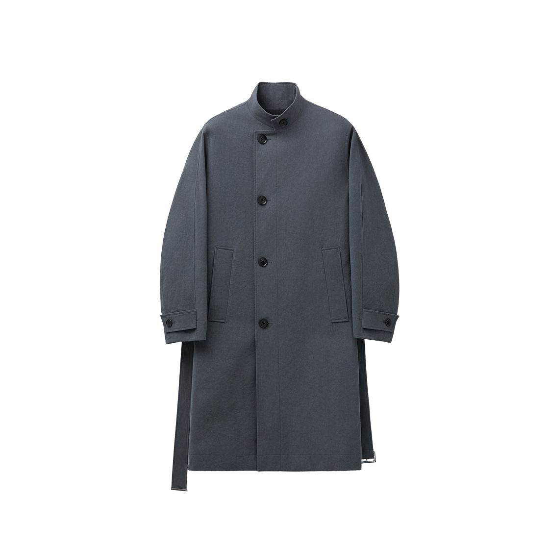 커스텀멜로우 하이넥 트렌치 코트 그레이(Customellow Highneck Trench Coat Gray)