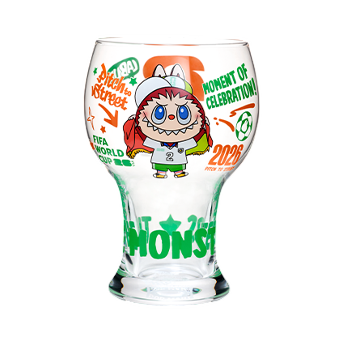 팝마트 더 몬스터즈 x 피파 시리즈 글래스 컵 모먼트 오브 셀러브레이션 (개봉 박스)(Pop Mart The Monsters x FIFA Series Glass Cup Moment Of Celebration (Opened Case))