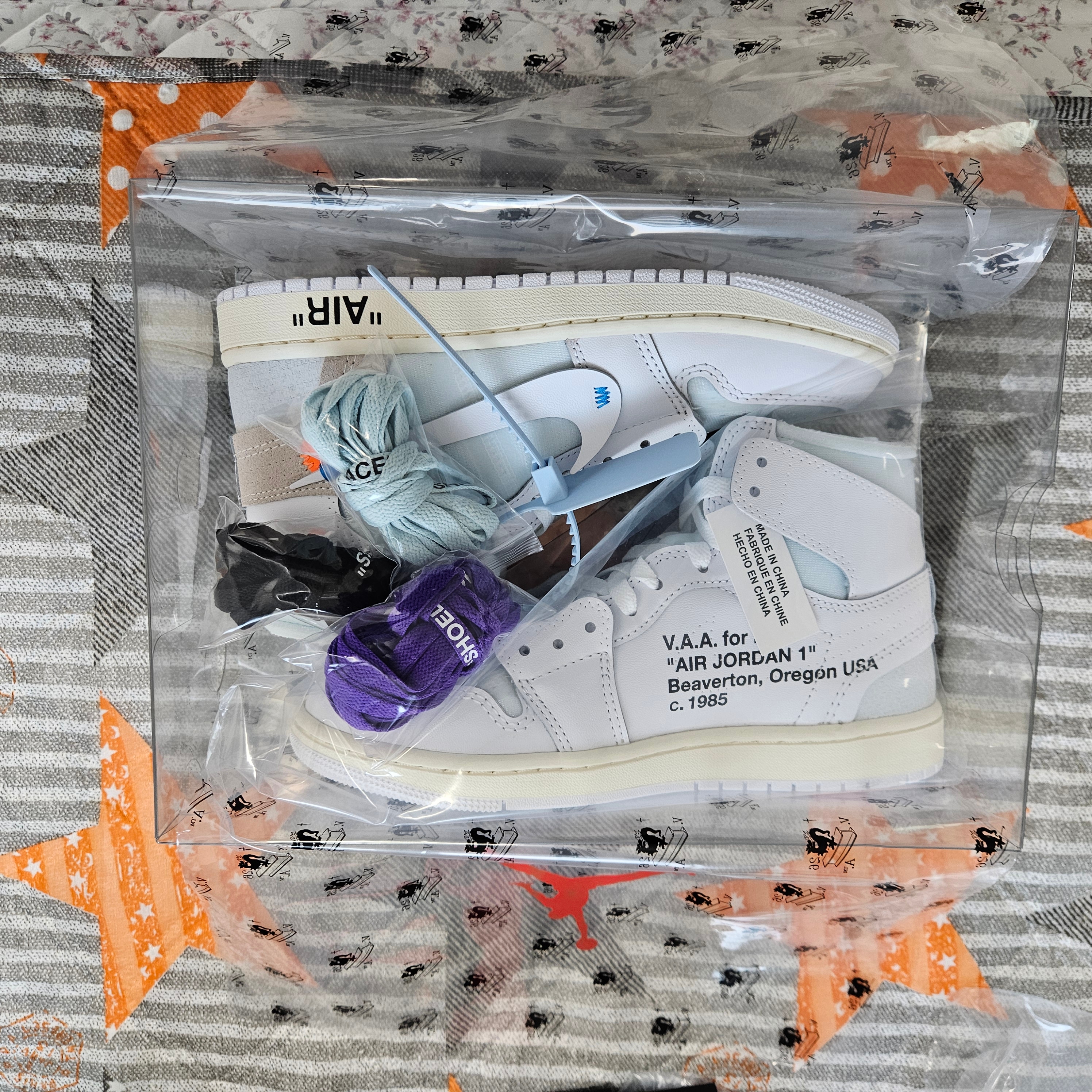 Jordan 1 x Virgil Abloh Archive Retro High Alaska White 착용 스타일 - 2