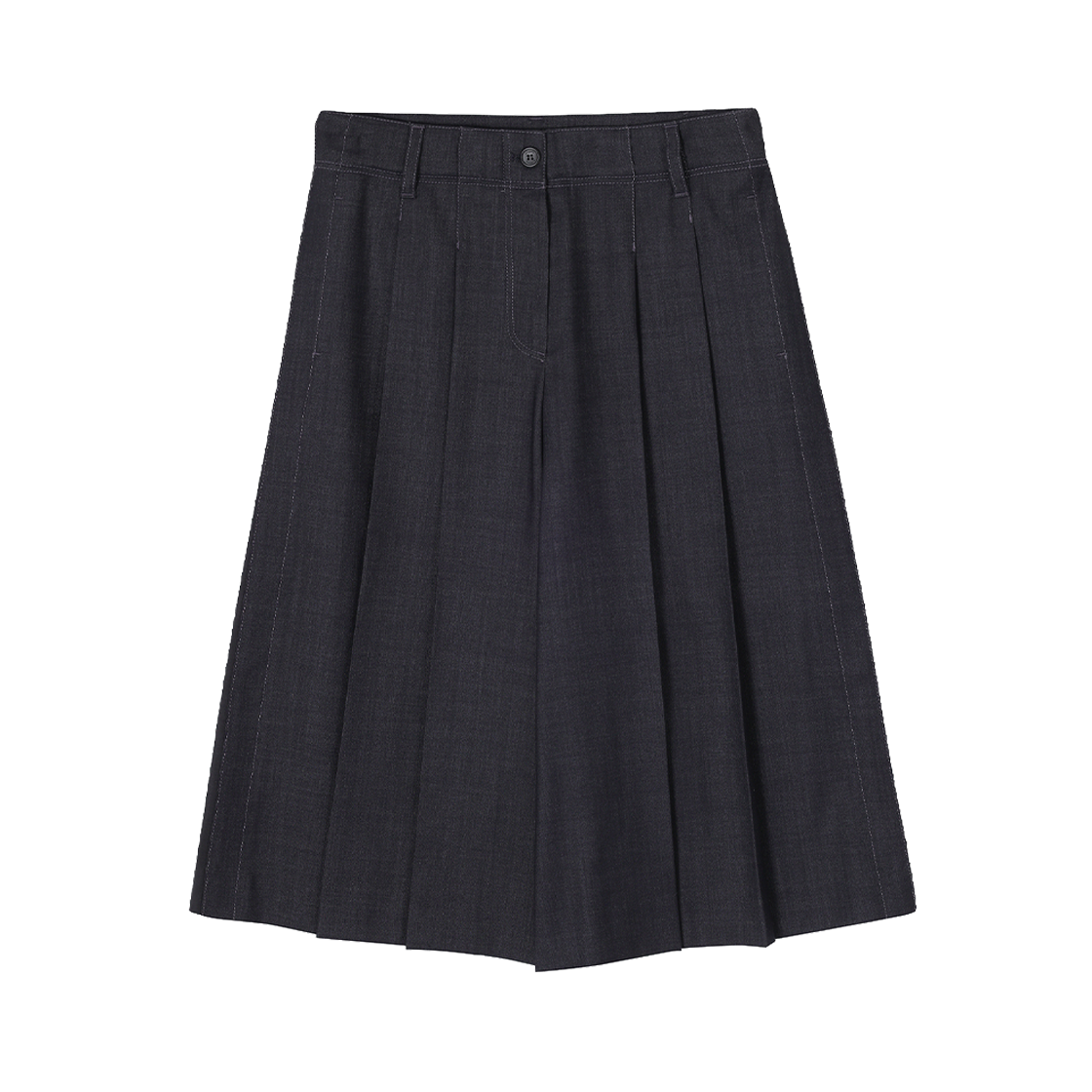 WI2PT203BK (W) SONGZIO Wide Pleats Crop Pants Black