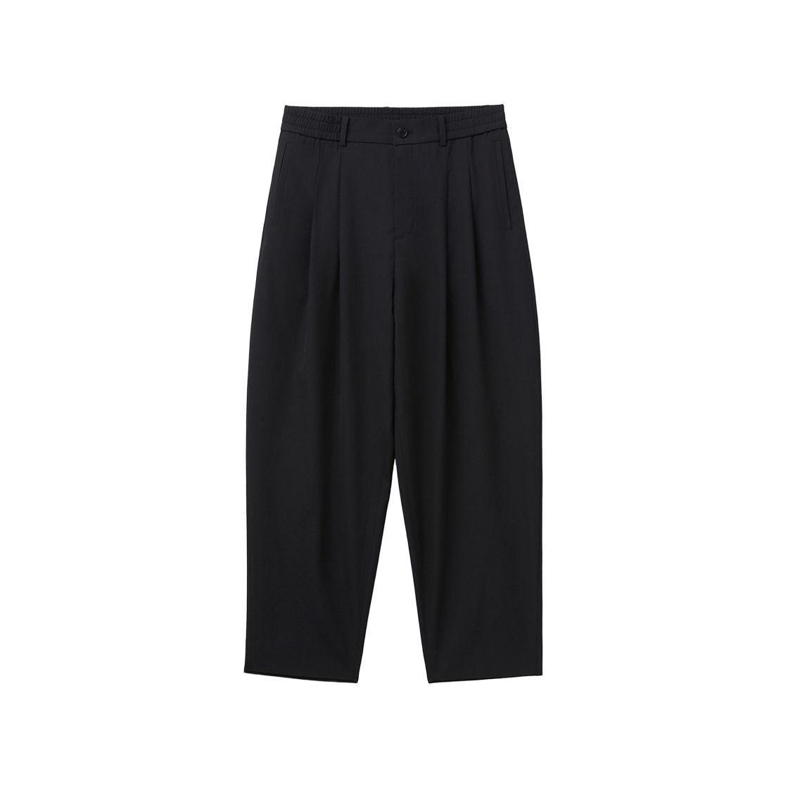 커스텀멜로우 투턱 배기 팬츠 블랙(Customellow Two Tuck Baggy Pants Black)