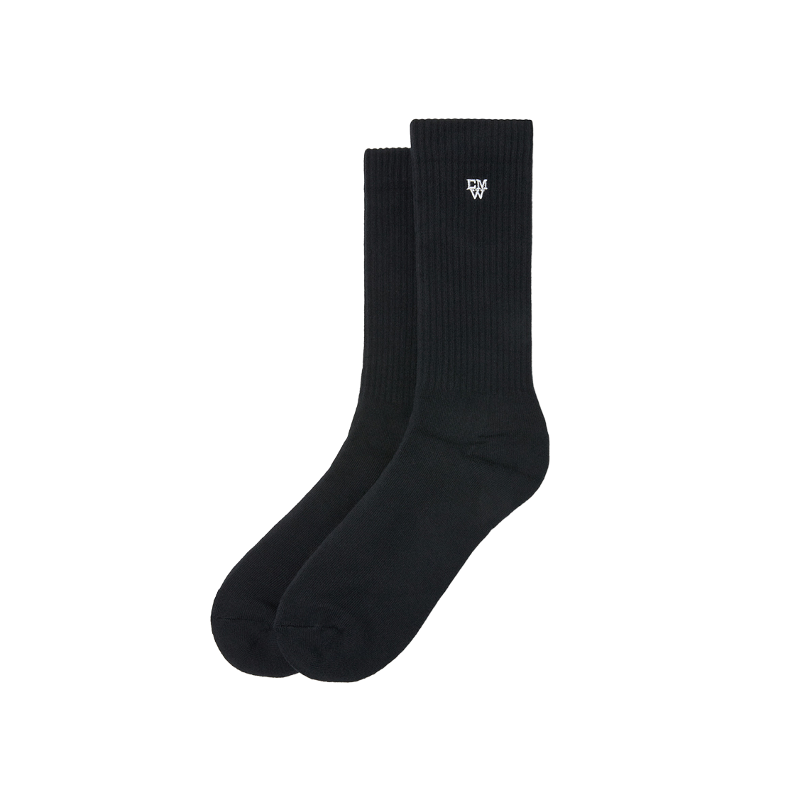 커스텀멜로우 립 로고 양말 블랙(Customellow Rib Logo Socks Black) - 1