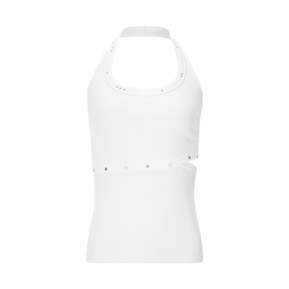 인스아울 스터드 홀터탱크탑 화이트(Inseowl Stud Halter Tanktop White)