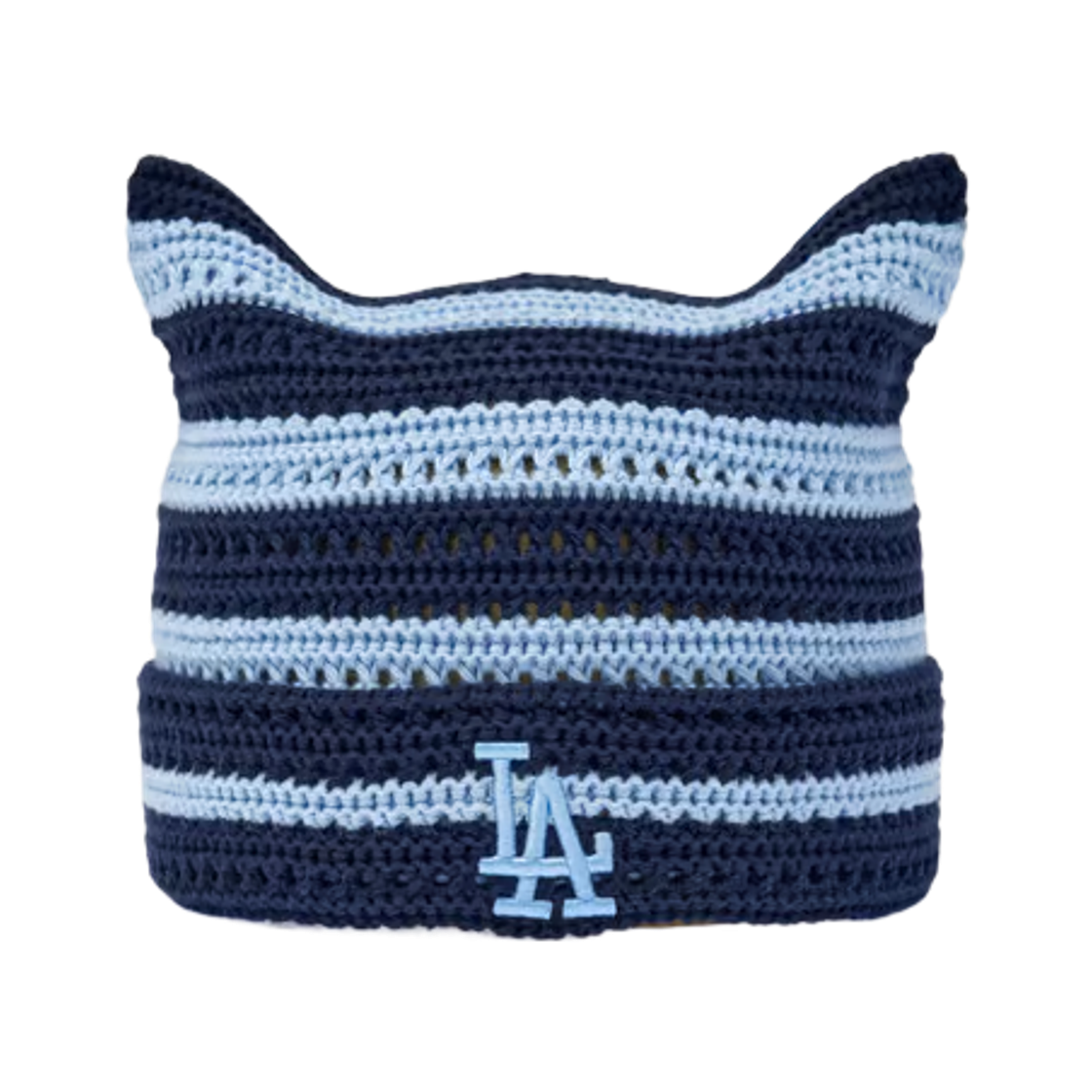 3ABNB0363-07NYS MLB Summer Stripe Meowing Beanie New York Yankees Navy
