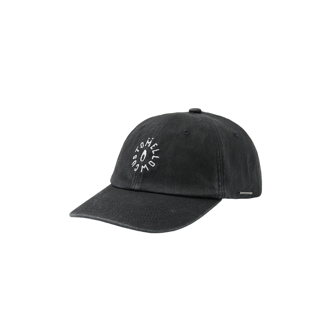 커스텀멜로우 워시드 데님 로고 캡 블랙(Customellow Washed Denim Logo Cap Black) - 1