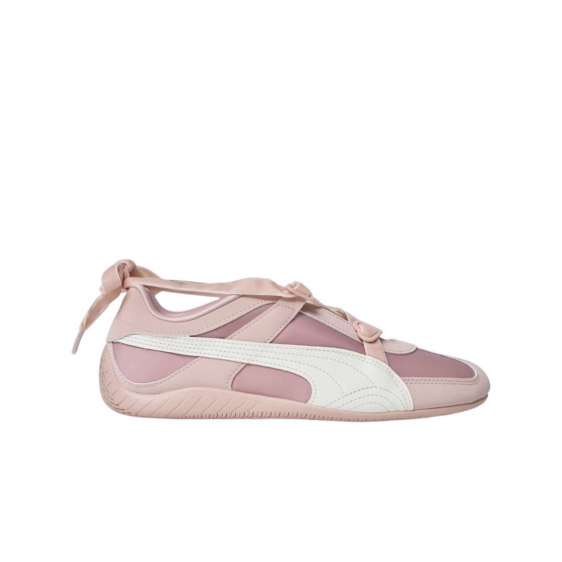 (W) 푸마 x 파워퍼프걸 스피드캣 고 모브 미스트 웜 화이트((W) Puma x The Powerpuff Girls Speedcat Go Mauve Mist Warm White) - 1