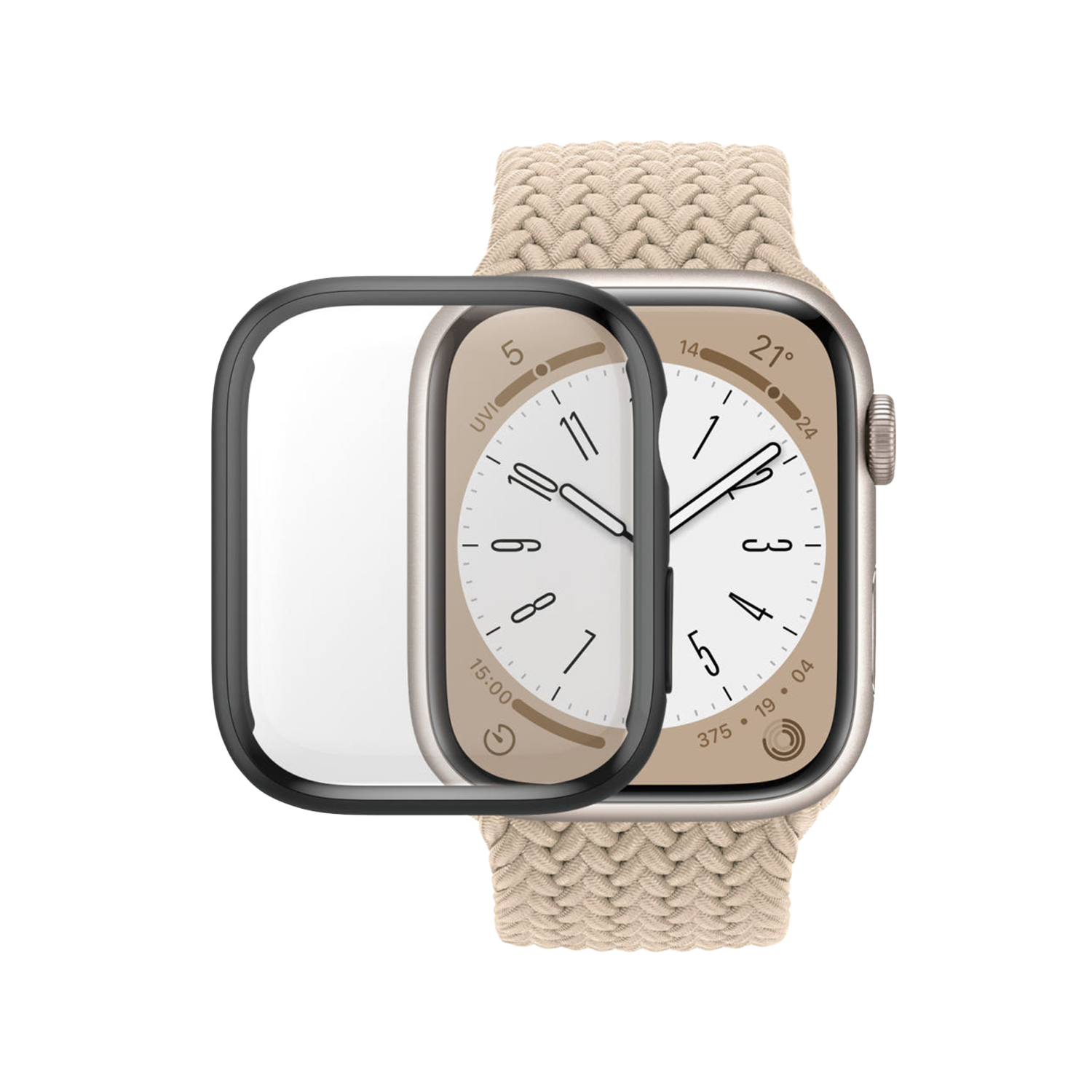 판저글래스 애플워치 D3O 케이스 L (클리어/블랙)(PANZERGLASS Apple Watch D3O Case L (Clear / Black)) - 4