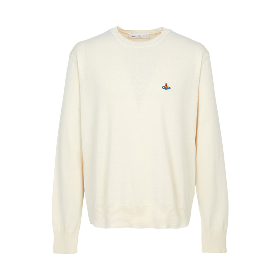 27010012-Y003F-A408 Vivienne Westwood Alex Round Neck Sweater Cream