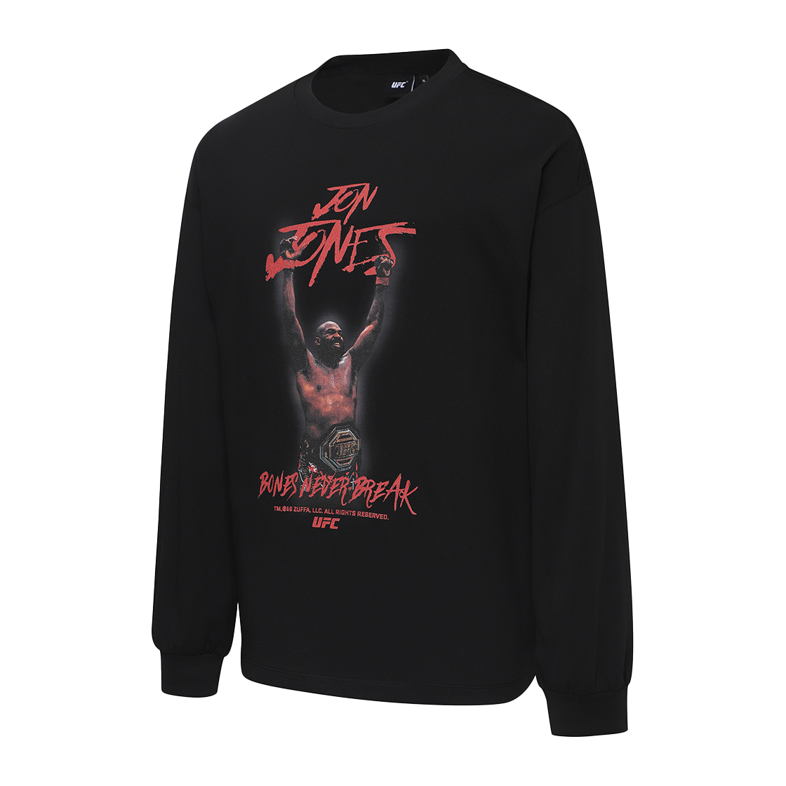 유에프씨 스포츠 존 존스 오버핏 긴팔 티셔츠 블랙 U2LSX1102BK(UFC SPORT Jon Jones Oversized Fit Long Sleeved Shirt Black) - 2