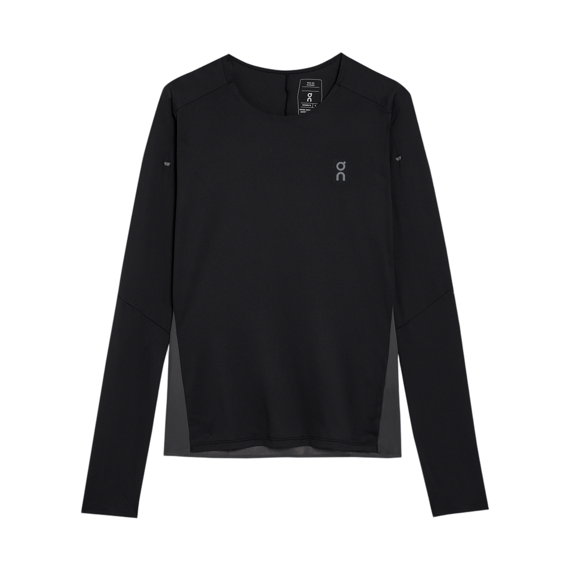 (W) 온 러닝 퍼포먼스 롱 티셔츠 블랙 이클립스((W) On Running Performance Long T-Shirt Black Eclipse) - 1