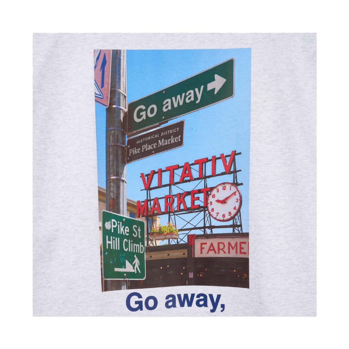 비타티브 슈퍼마켓 티셔츠 백메란지(VITATIV Supermarket T-Shirt Light Grey) - 6