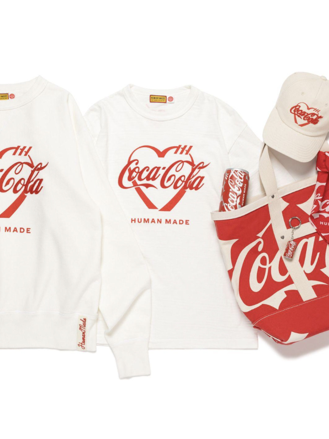 Human Made x Coca-Cola Graphic T-Shirt White, Human Made x Coca-Cola Tsuriami Sweatshirt White ์ฐฉ์ฉ ์คํ์ผ - 2