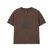 Honda Women's Wing Collect Logo Short Sleeve Pigment Brown