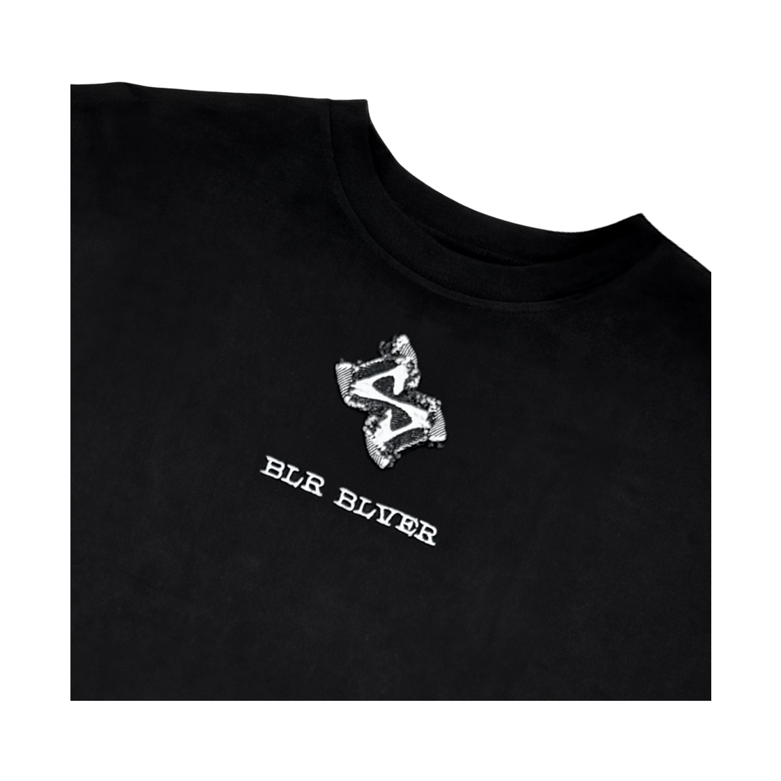 [KREAM 단독] 비엘알 로고 엠브로이더리 티셔츠 블랙([KREAM 단독] BLR Logo Embroidery T-Shirt Black) - 3