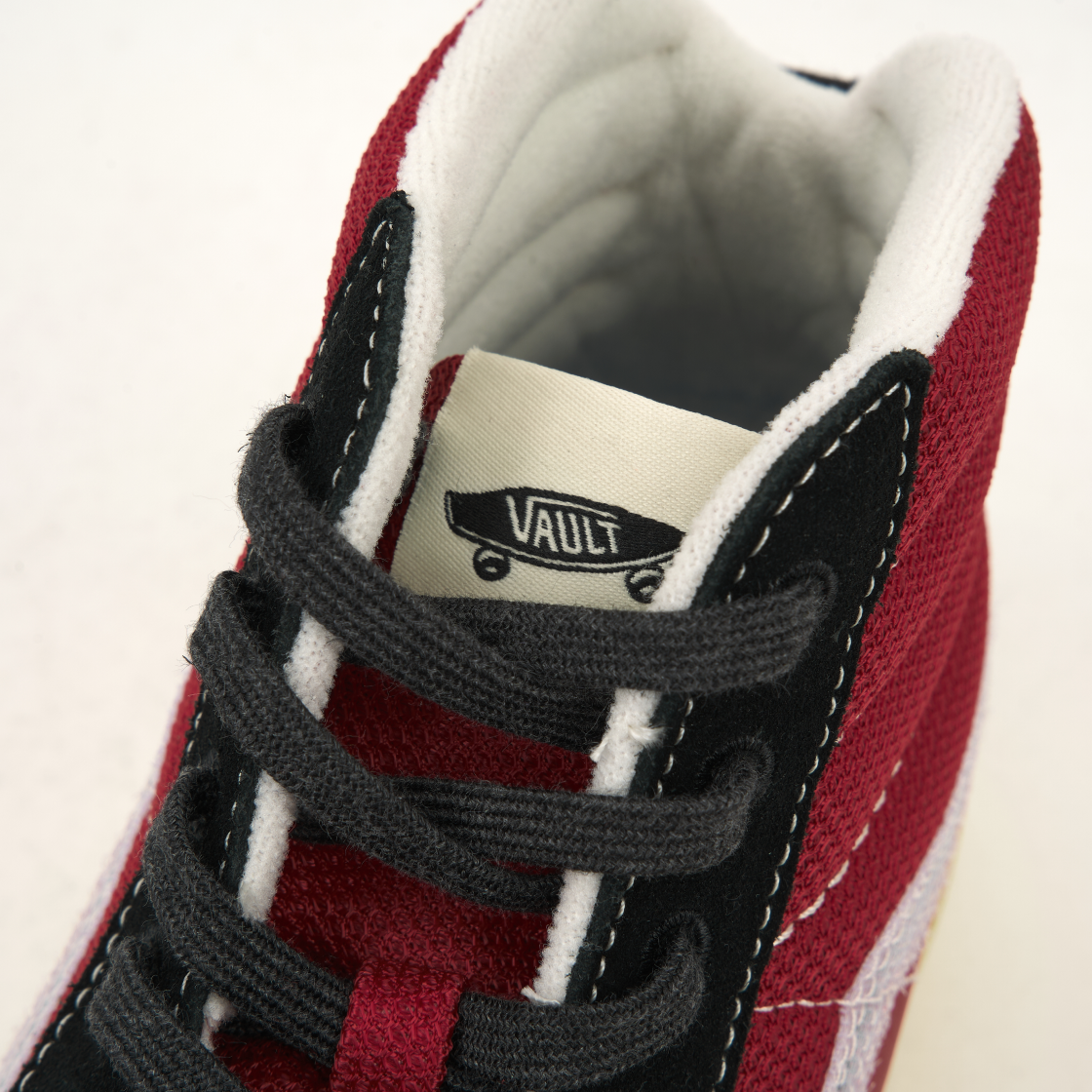 반스 스케이트 하이 노치백 스플릿 VR3 LX 빈티지 스포츠 블랙 레드(Vans Sk8-Hi Notchback Split VR3 LX Vintage Sport Black Red) - 8